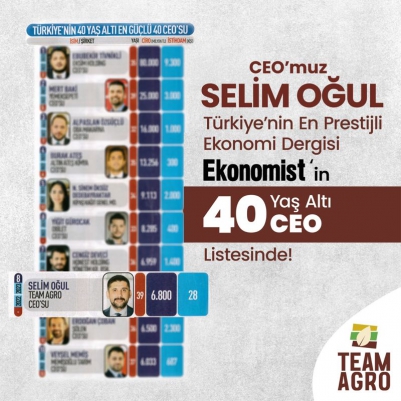 CEO'muz 40 Yaş Altı En Başarılı 40 CEO Listesinde!